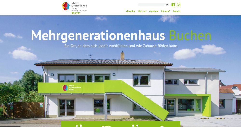 Screenshot unserer neuen Webseite